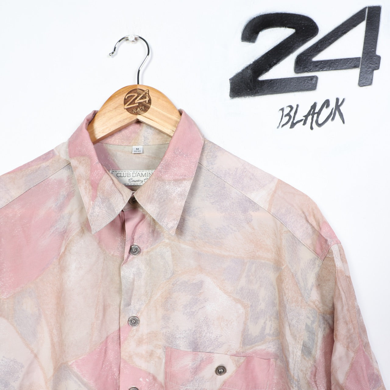 Vintage Club D'Amingo Abstract Silk Shirt