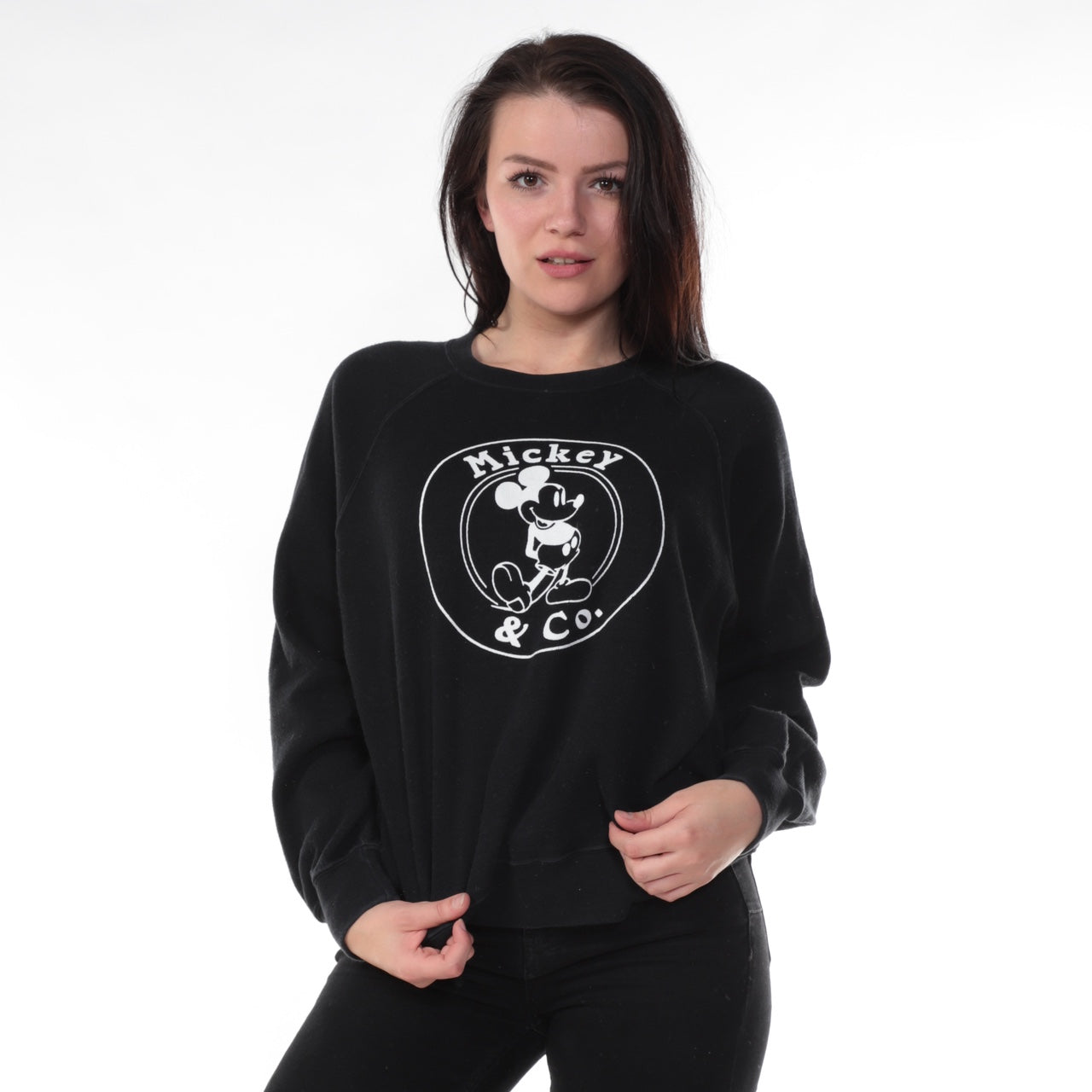 Vintage Disney Mickey Mouse Sweatshirt - 24 Black Vintage