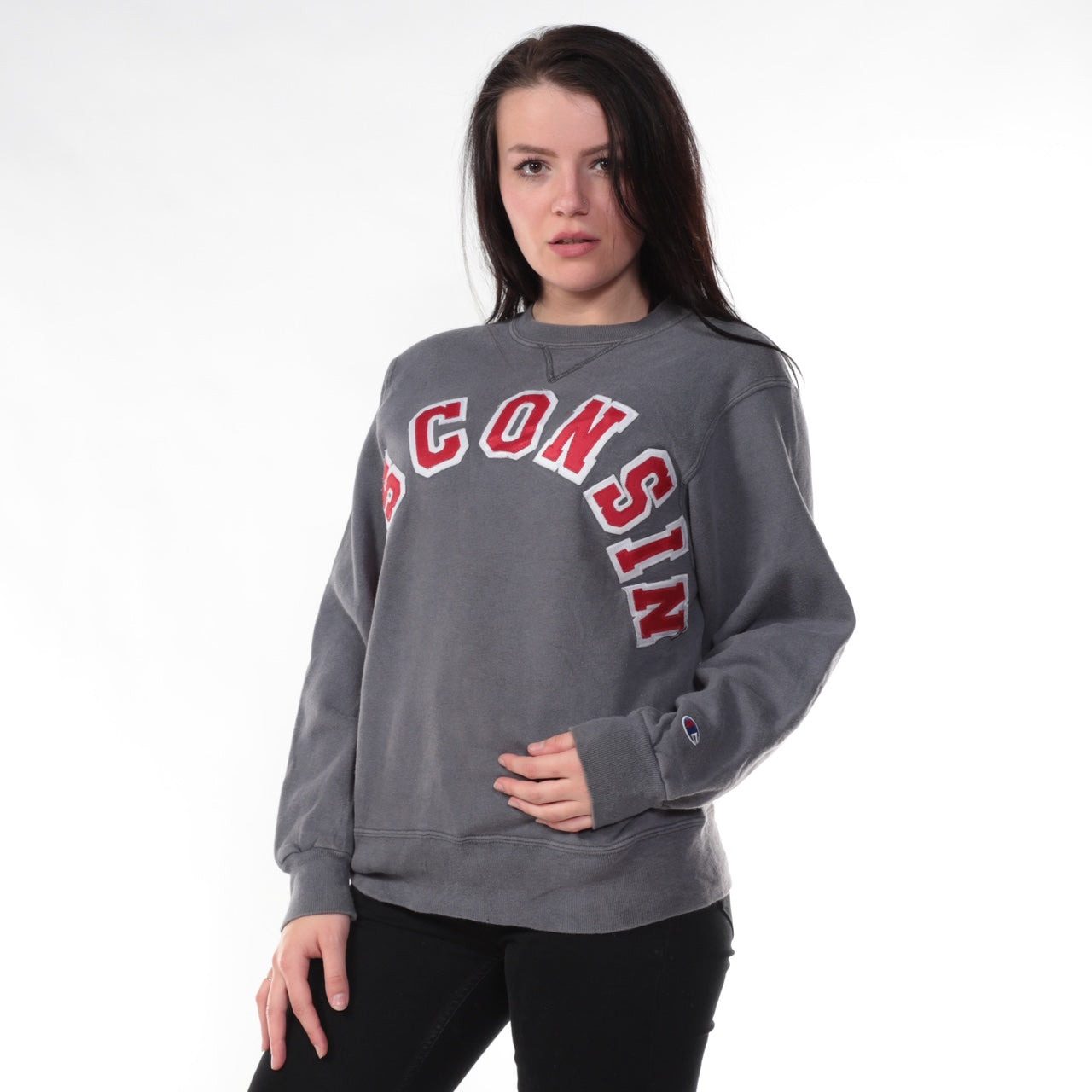 Vintage Wisconsin Champion Sweatshirt - 24 Black Vintage