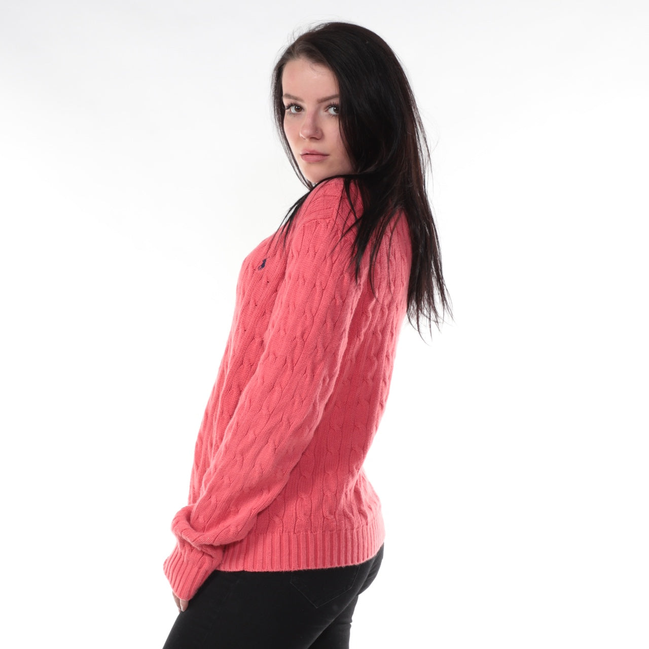 Vintage Ralph Lauren knitted jumper - 24 Black Vintage