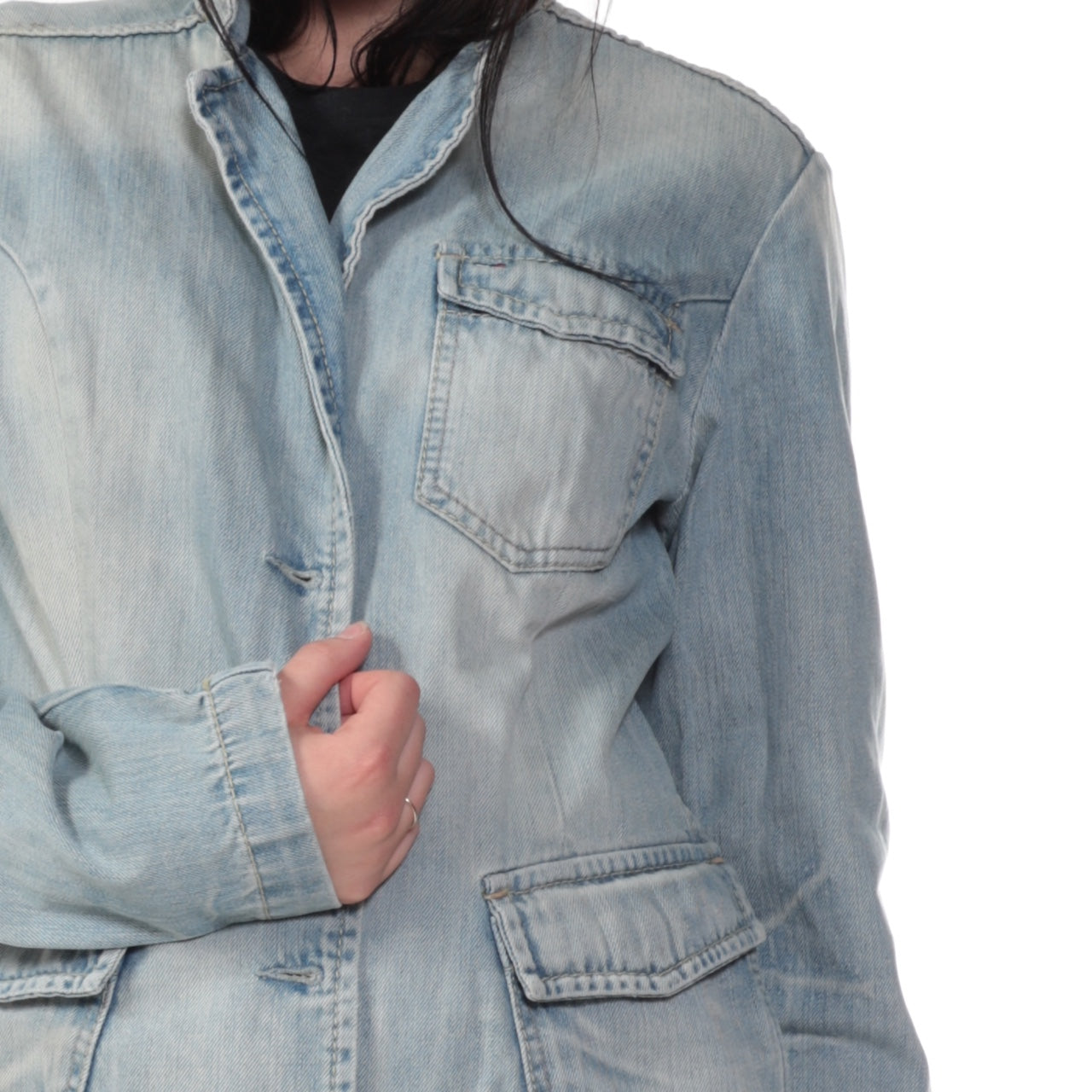 Vintage Tommy Hilfiger Denim Jacket - 24 Black Vintage