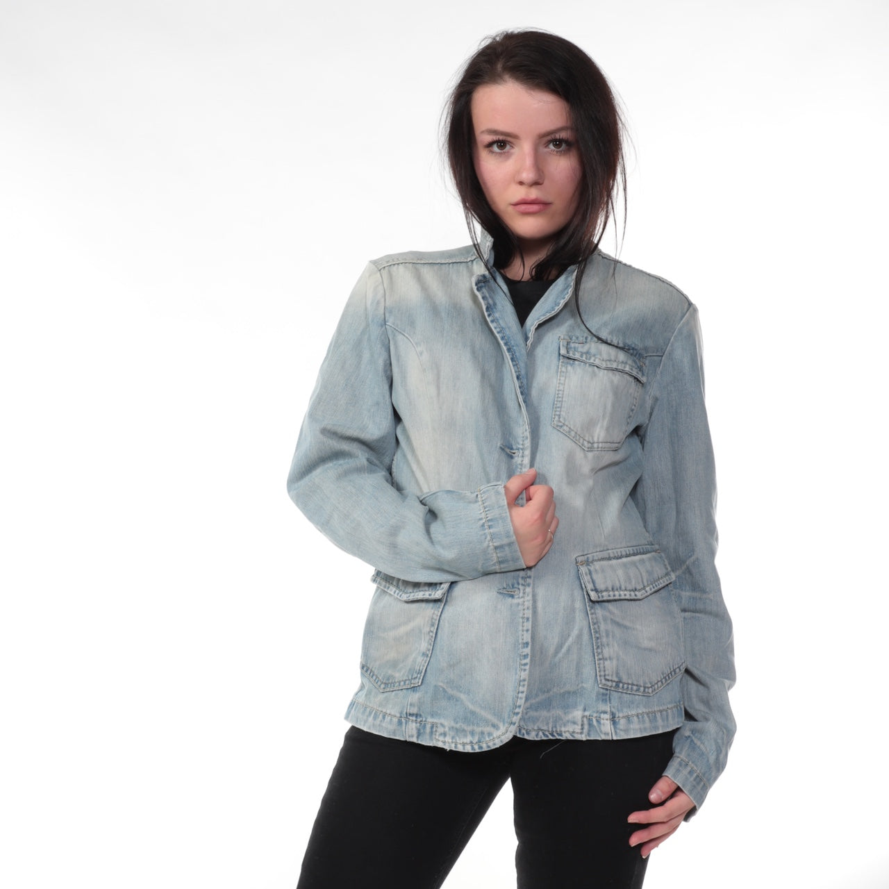 Vintage Tommy Hilfiger Denim Jacket - 24 Black Vintage