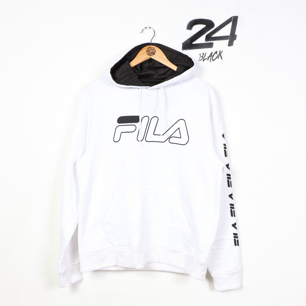 Vintage Fila Hoodie Spell Out Logo