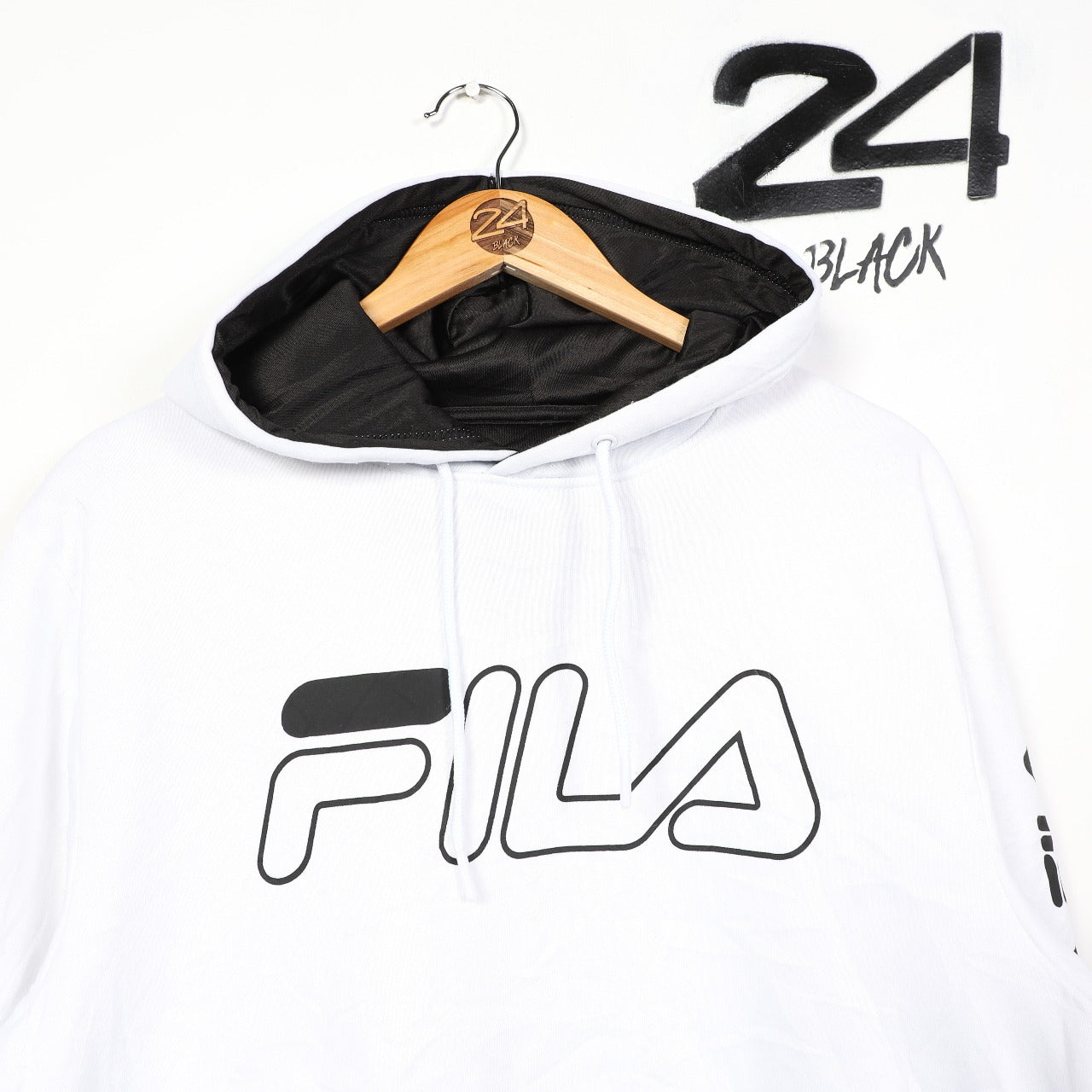 Vintage Fila Hoodie Spell Out Logo