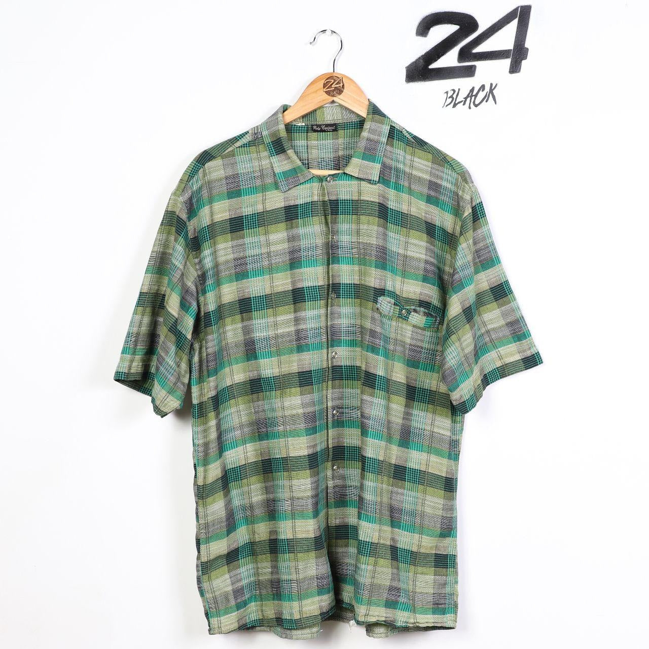 Vintage Short Sleeved Plaid Shirt