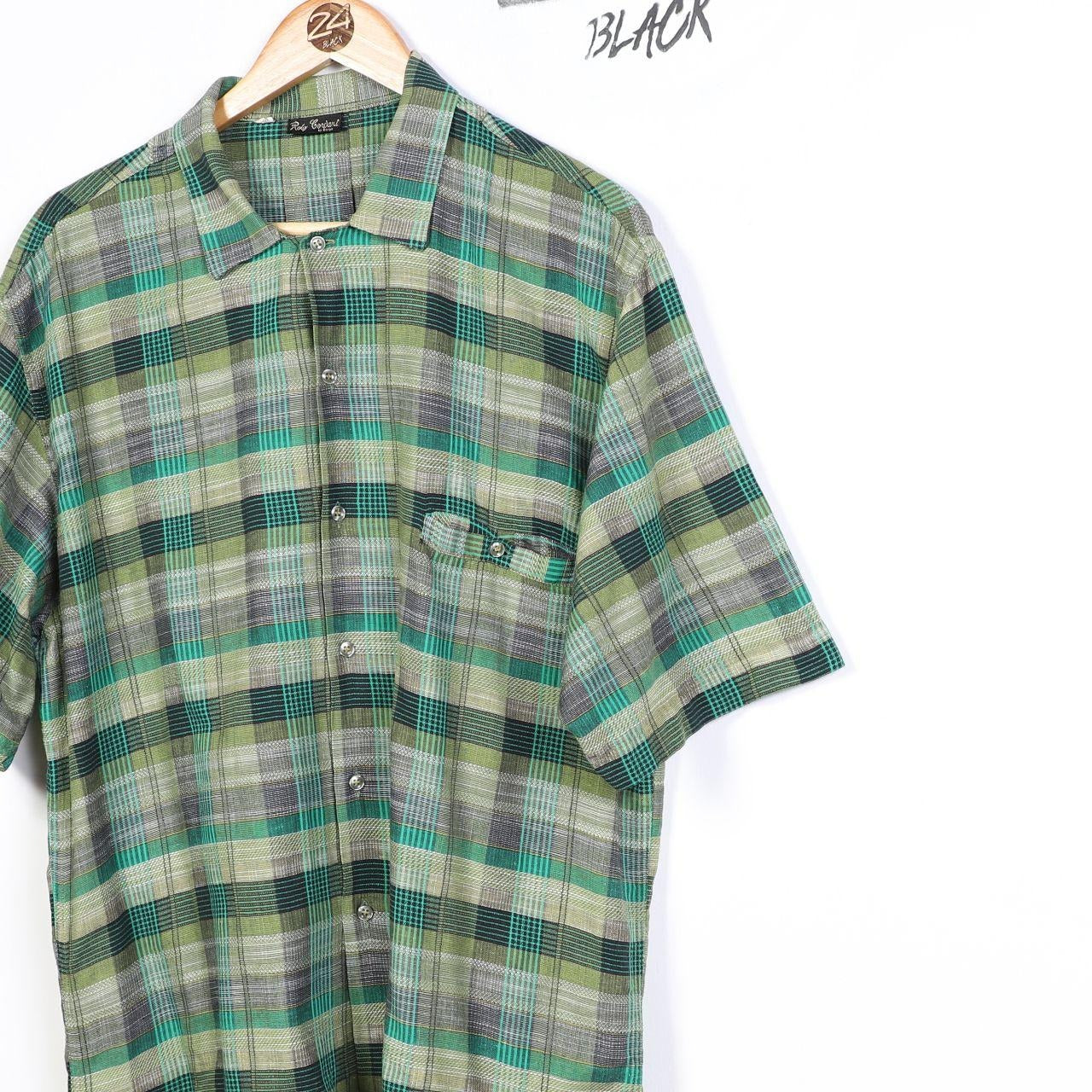 Vintage Short Sleeved Plaid Shirt