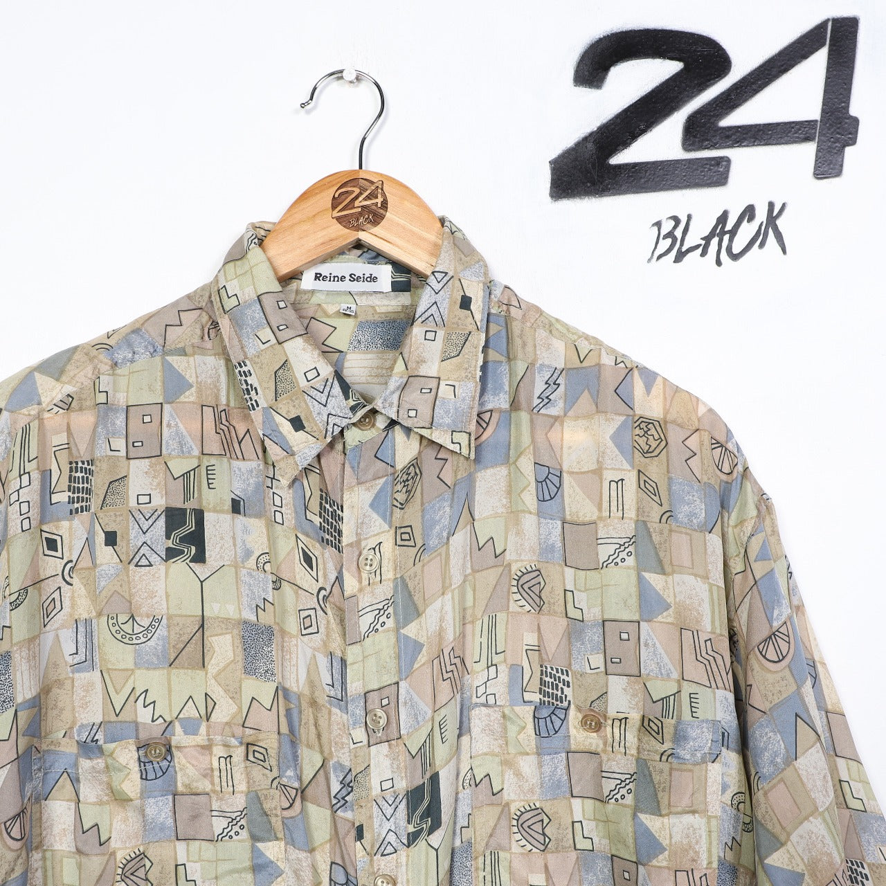 Vintage Abstract Silk Shirt