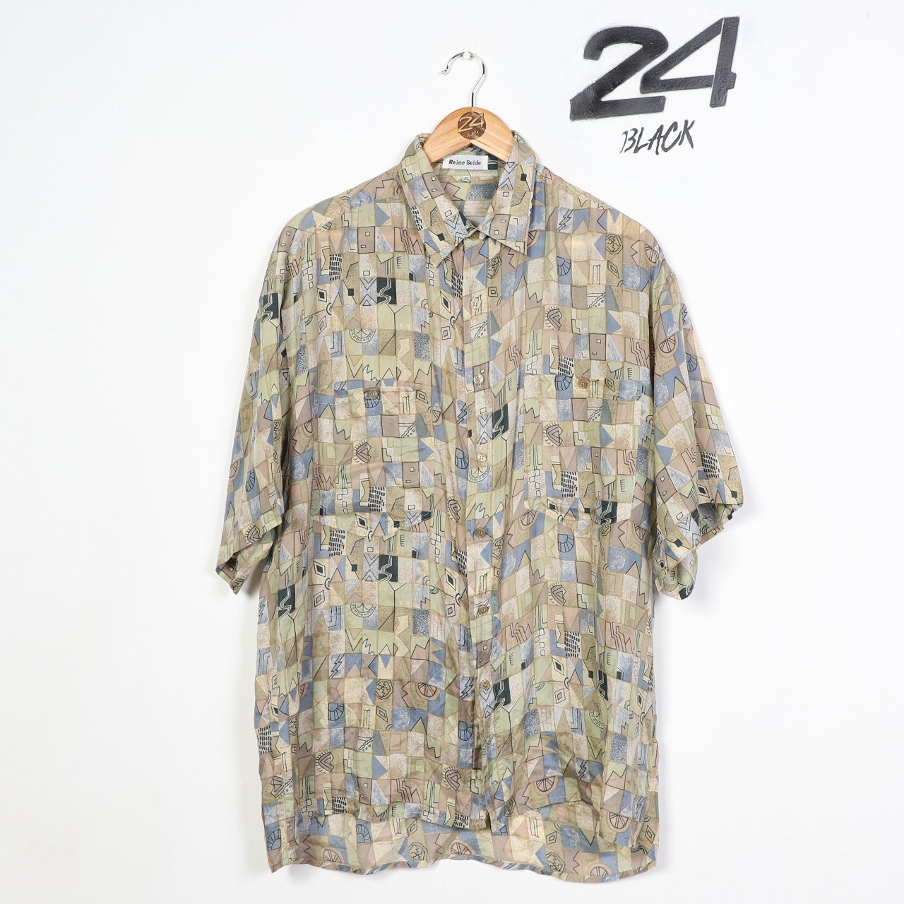 Vintage Abstract Silk Shirt