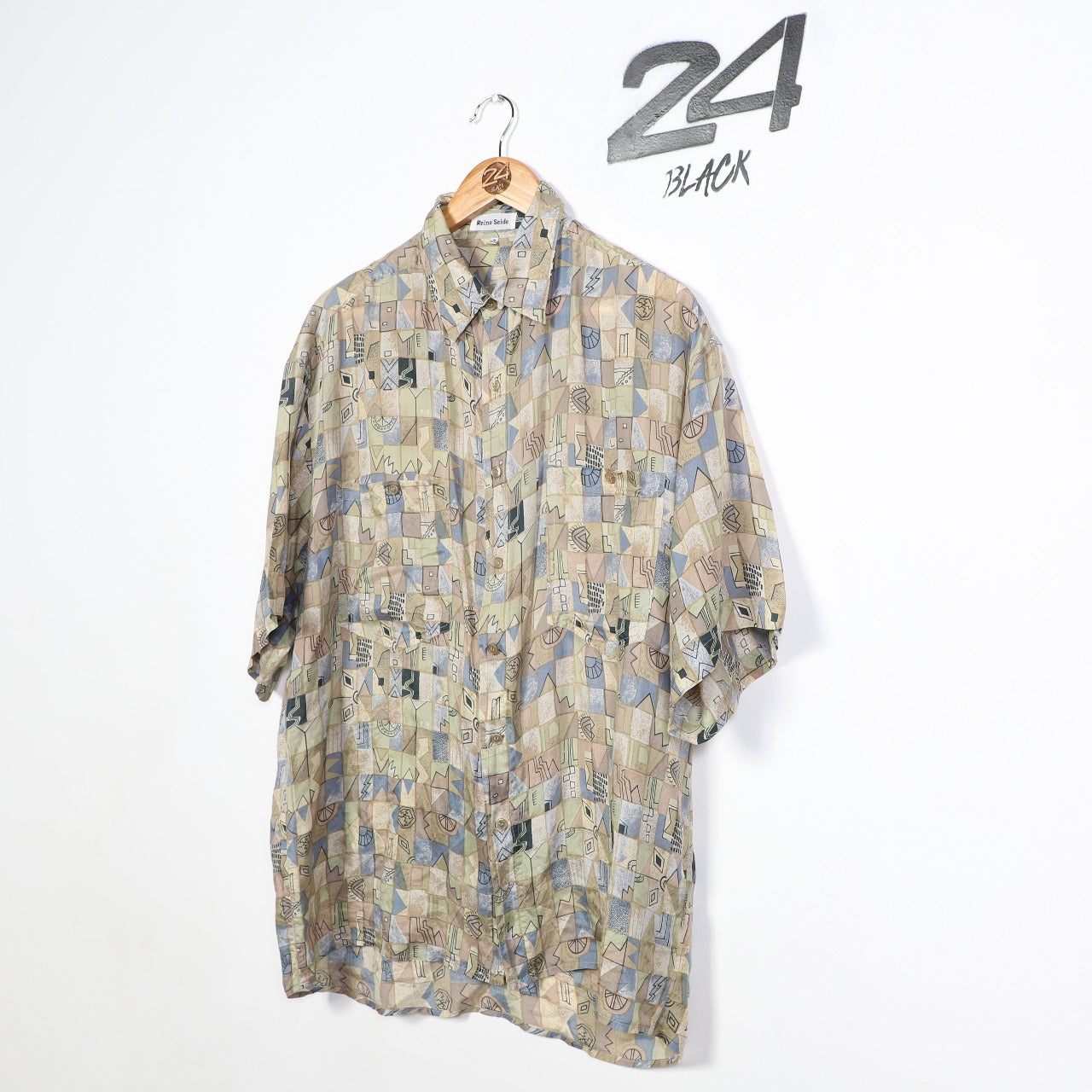 Vintage Abstract Silk Shirt